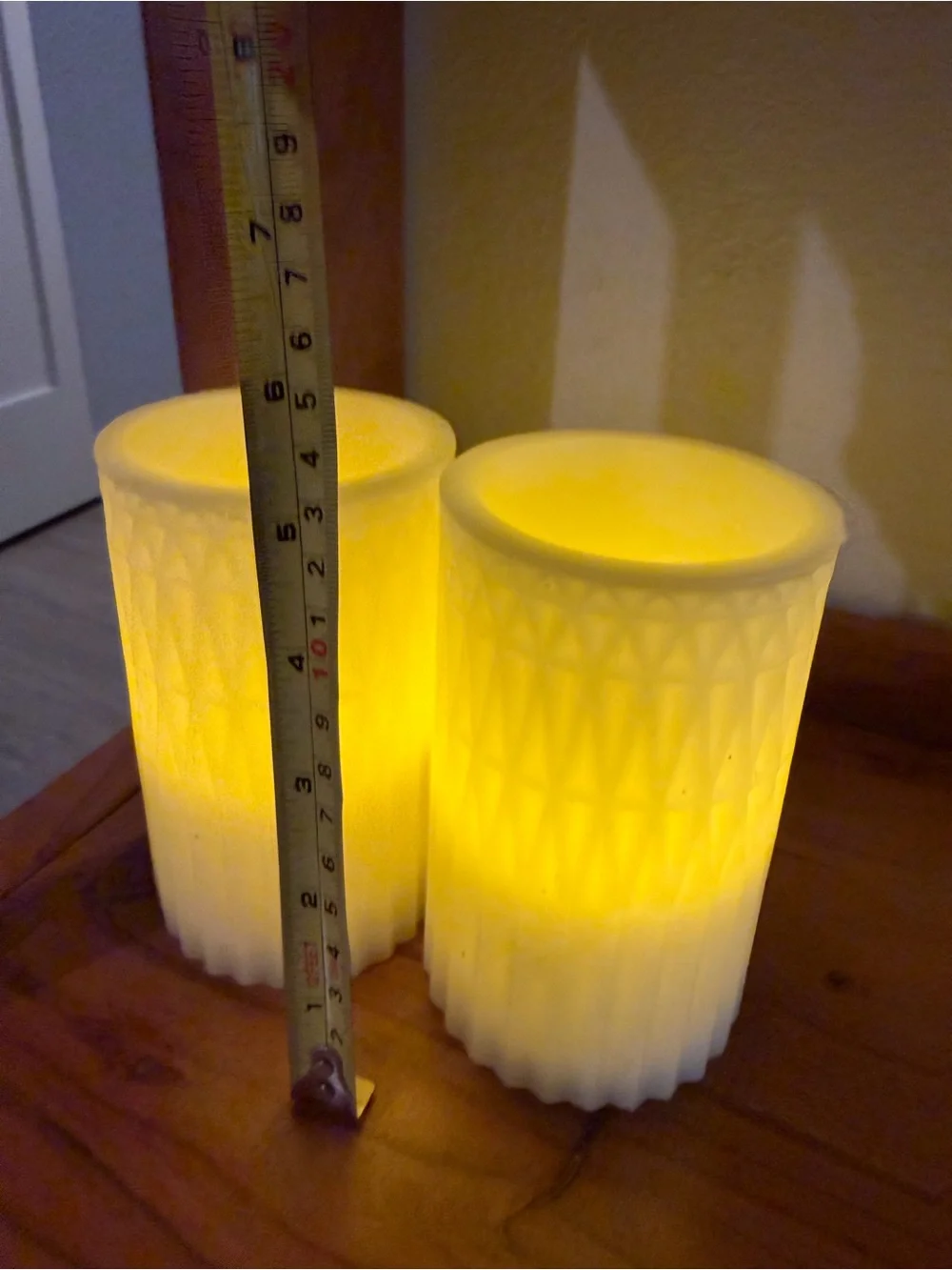 Set of 7 Unbranded Flameless LED Pillar Candles - Like New